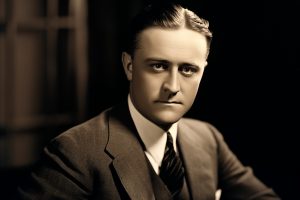 A stoic image of F. Scott Fitzgerald